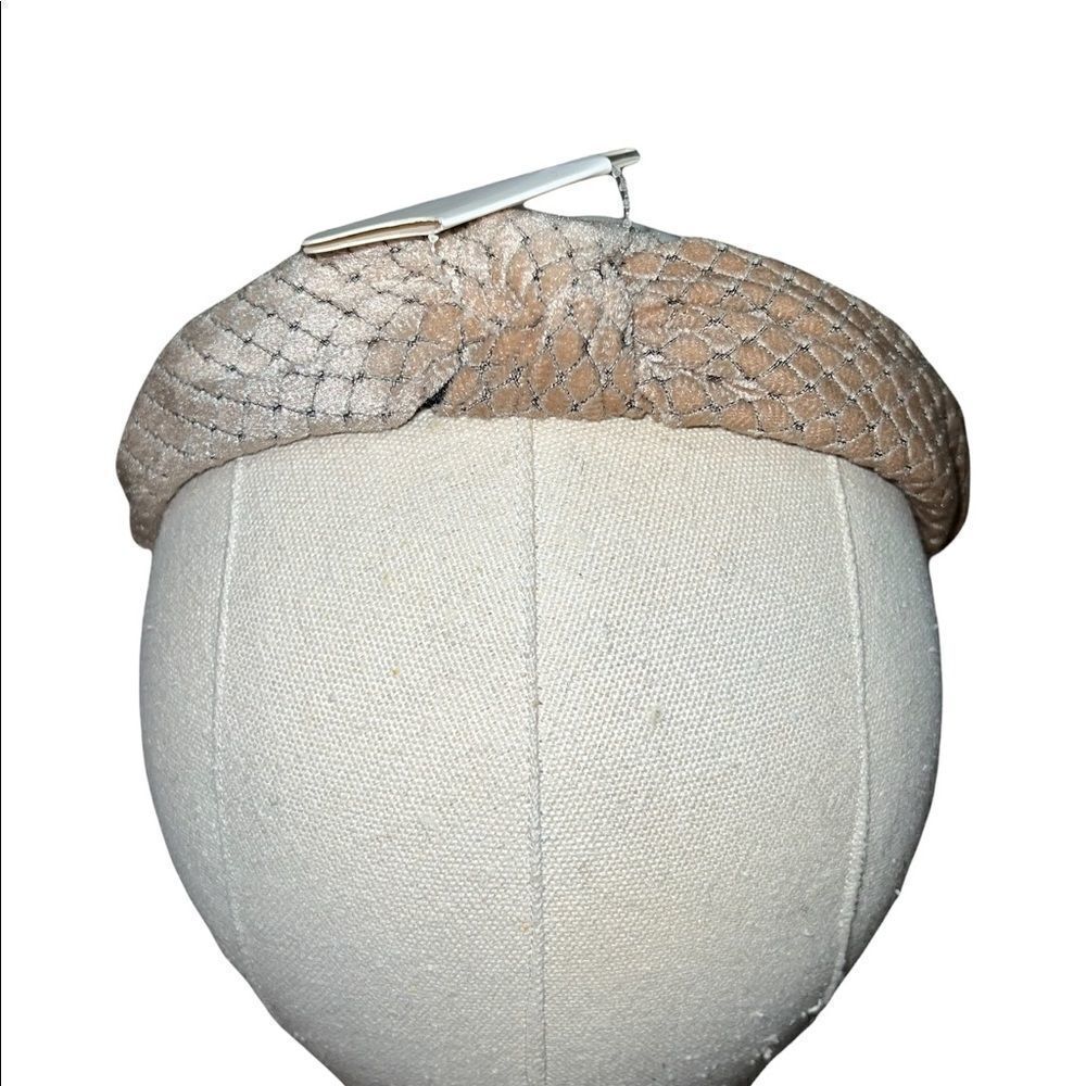 Lulla Collection by Bindaya Tan Velour Quilted Knotted Headband One Size New